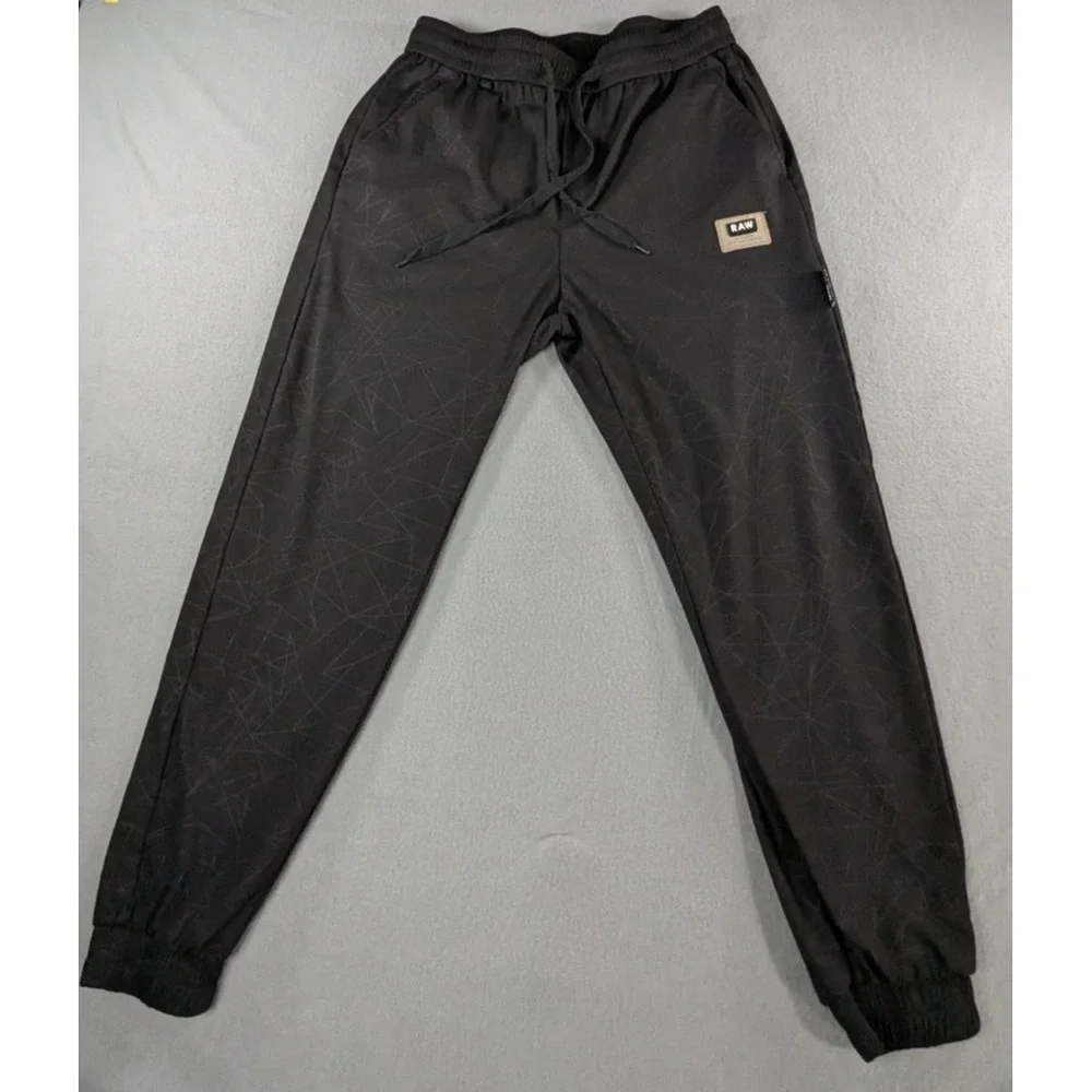 Uzmaki RAW Mens Ultimate New York College Geometric‎ Jogger Pants XL Black